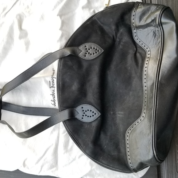 Salvatore Ferragamo Suede Leather Shoulder Bag - Picture 6 of 8